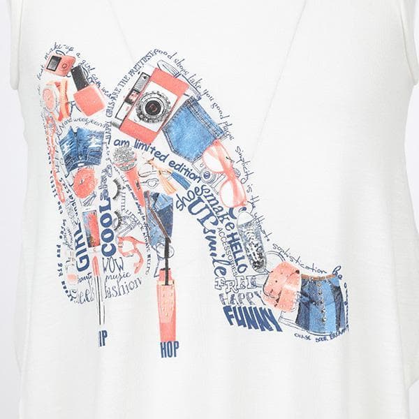 WHITE/GERANUIM SHOE TOP