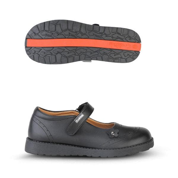 BLACK VELCRO GIRLS SCHOOL SHOES
