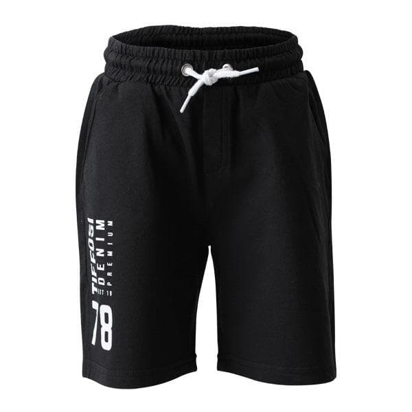 BLACK DRAWSTRING TWILL SHORTS