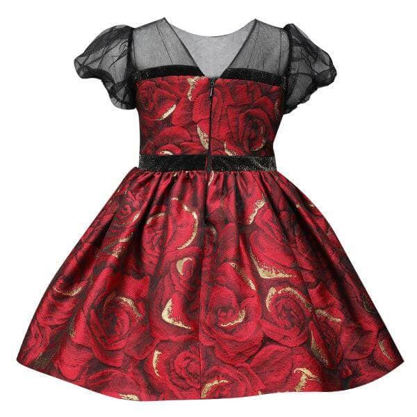 WINE DAMASK DRESS