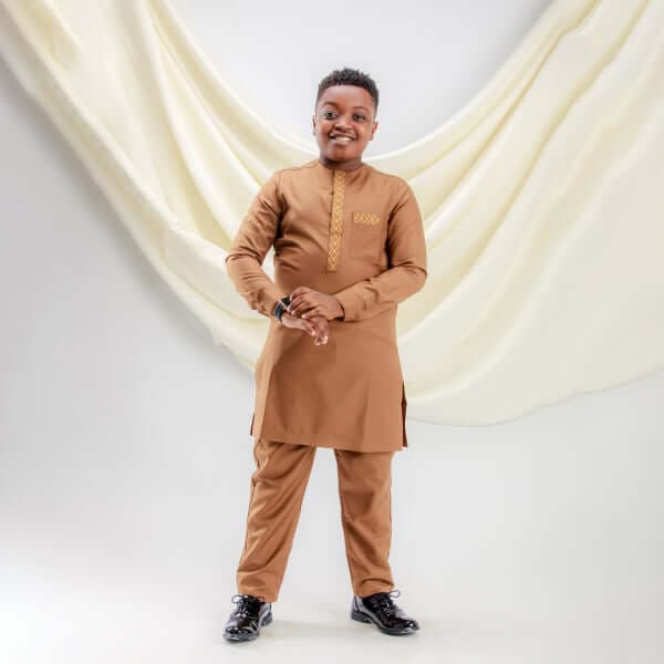 BROWN TUNIC TROUSER SET