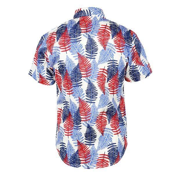 MULTI S/S LEAF PRINT SHIRT