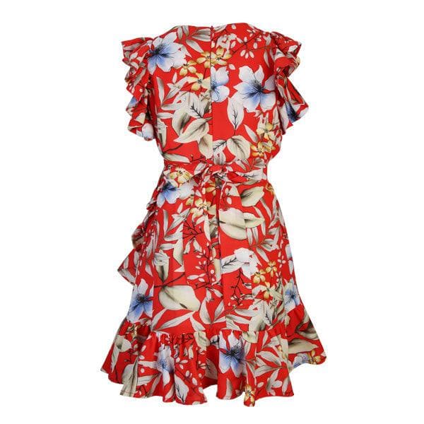 CHIFFON WRAP DRESS