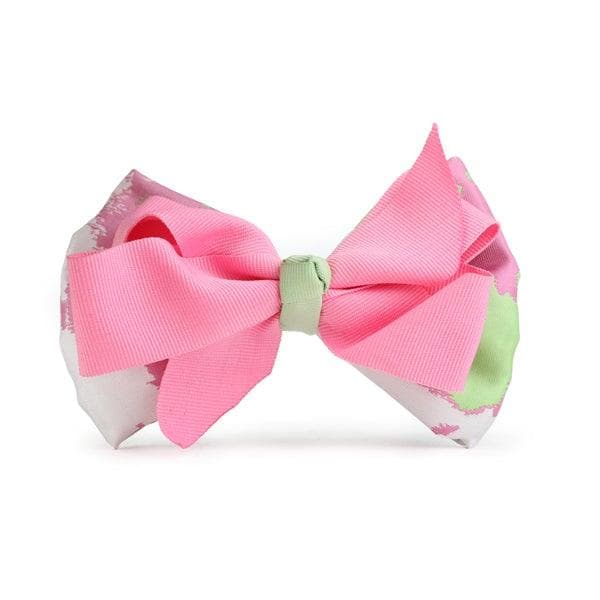 PINK AND GREEN HAIR BOW