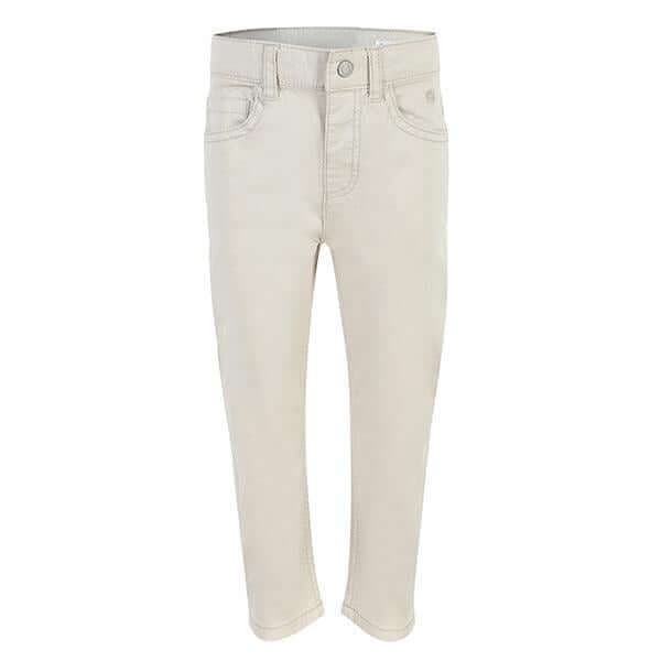 BEIGE SLIM FIT SERGE PANTS