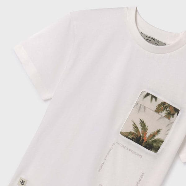 CREAM S/S TSHIRT WITH GRAPHIC