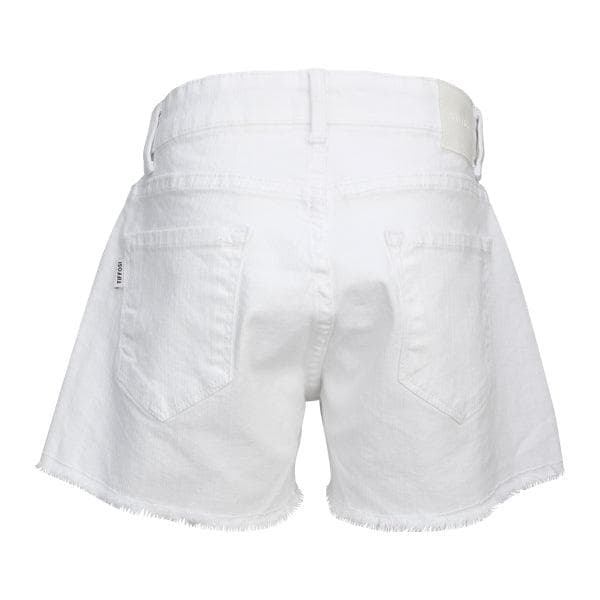WHITE DENIM SHORTS
