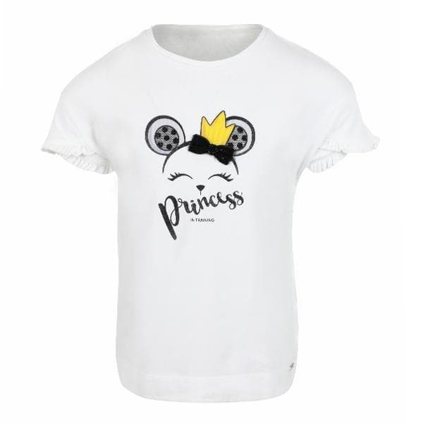 WHITE S/S 'PRINCESS' TSHIRT