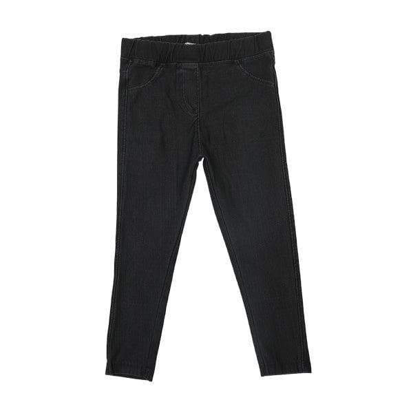 BLACK BASIC KNITTED JEGGINGS