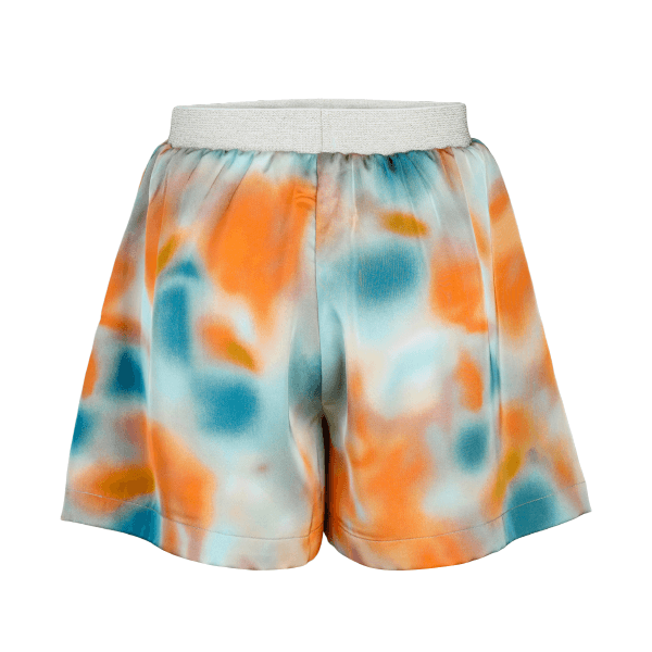 ORANGE & GREEN S/S SILK CUBAN SHIRT & SHORT SET