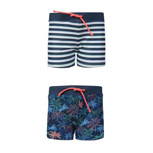 BLUE 2PCS PRINTED SWIM BOTTOM SET