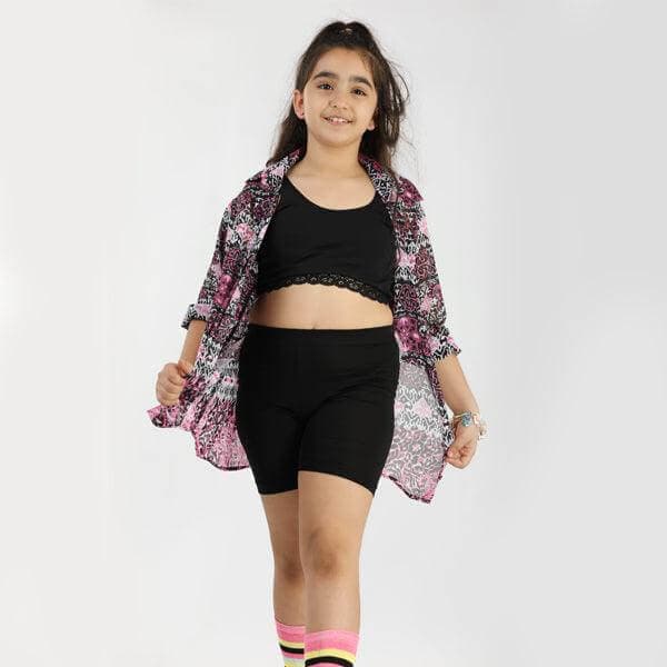 BLACK MIDI COMFY SHORT