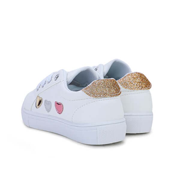 WHITE LACE UP SNEAKERS