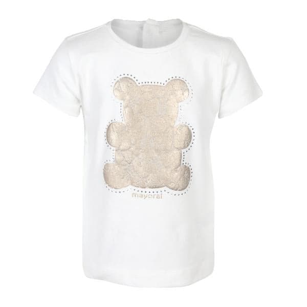 WHITE S/S 'TEDDY BEAR' T-SHIRT