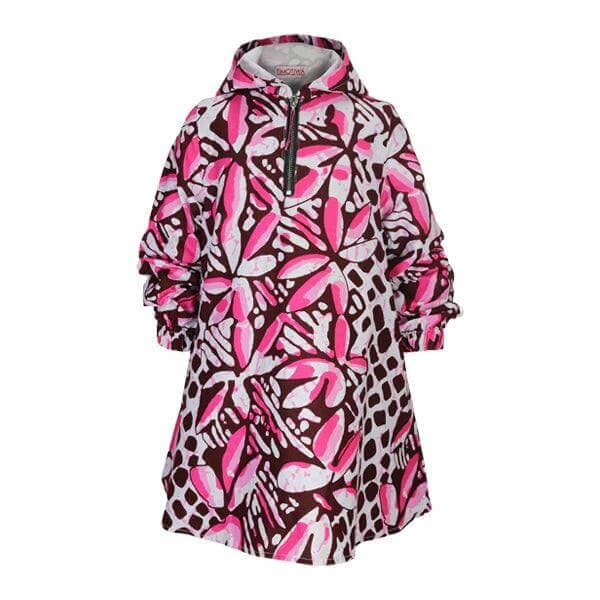 PINK L/S ANKARA HOODIE DRESS