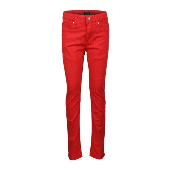 RED BASIC SLIM FIT TROUSERS