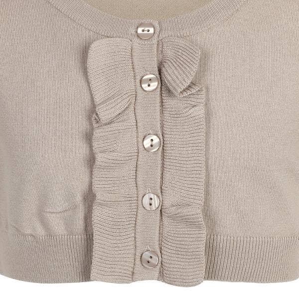 BEIGE RUFFLED BOLERO