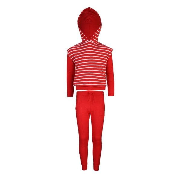 3PC RED TRACKSUIT SET