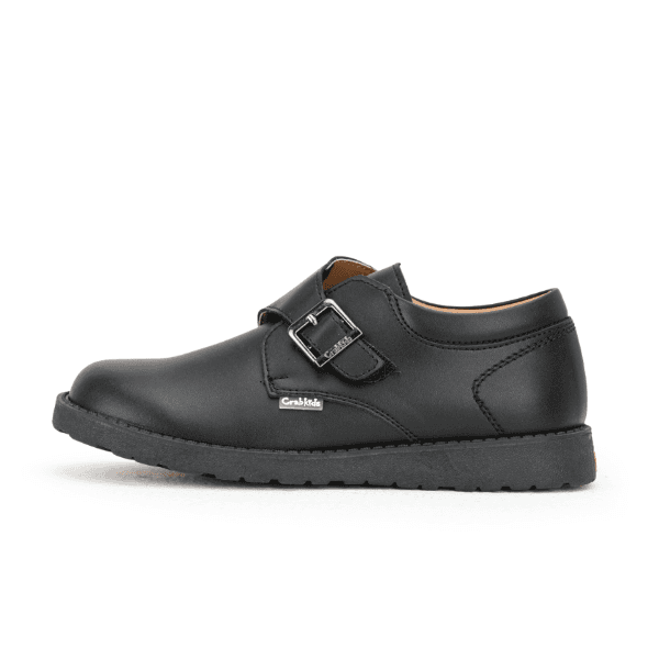 BLACK BOYS BUCKLE  SCHOOL SHOES