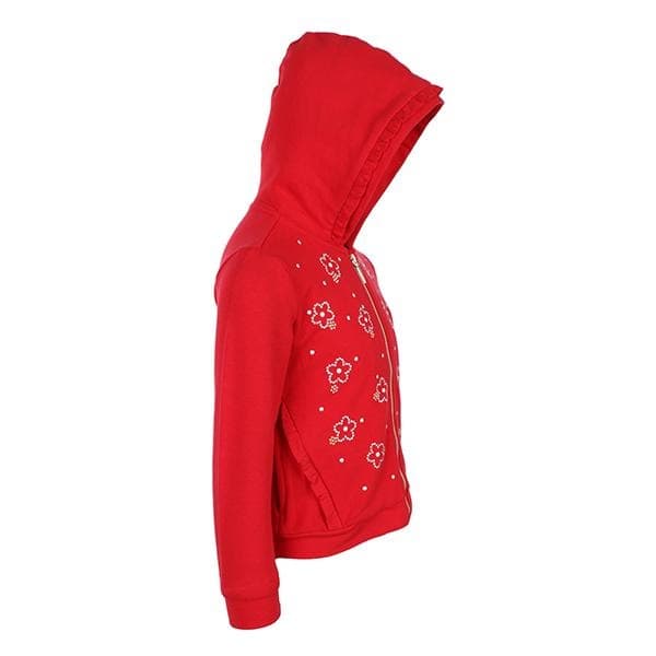 RED L/S ZIPPER HOODIE