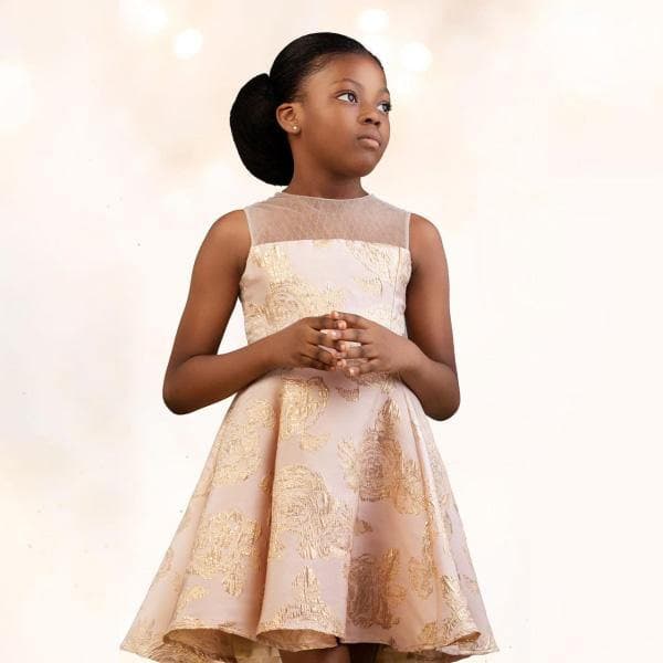 BEIGE SLEEVELESS DRESS