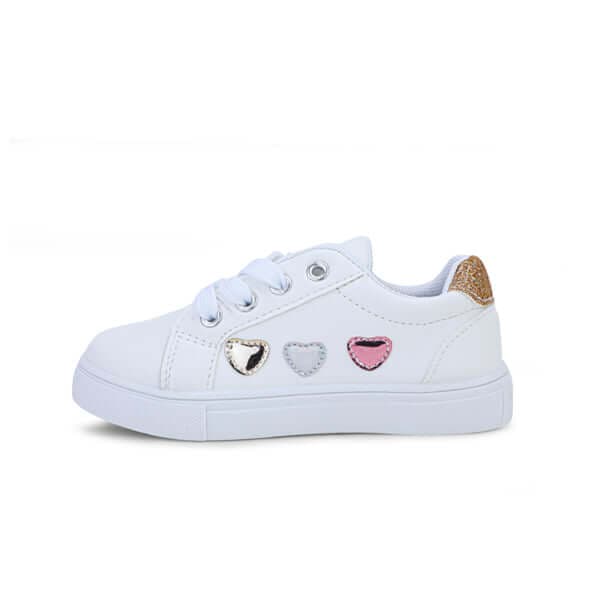 WHITE LACE UP SNEAKERS