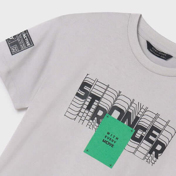 GREY PRINT S/S TSHIRT