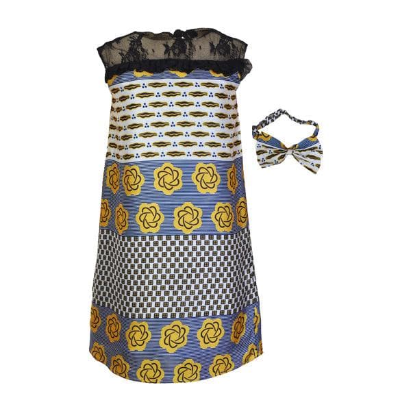 SWING DRESS WITH CHANTILY YOKE AND RUFFLE WITH HAIRBAND