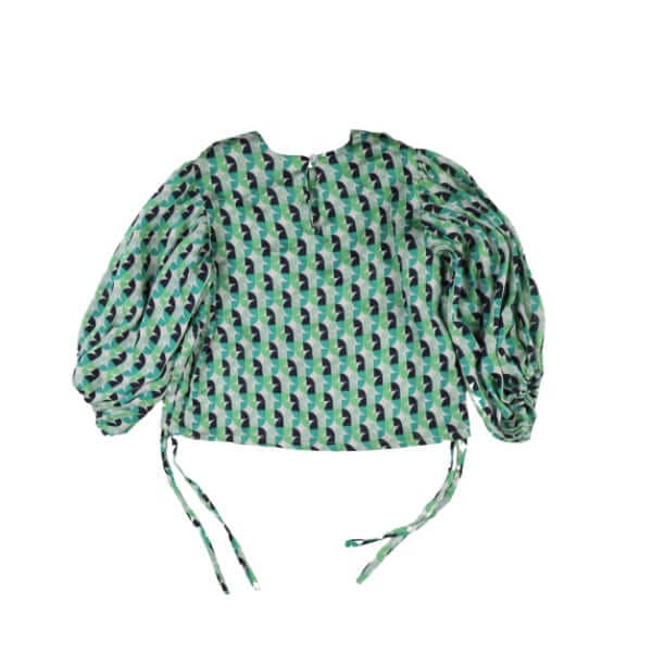 GREEN CHIFFON BLOUSE