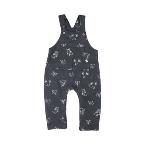 DARK GREY PRINT DUNGAREE