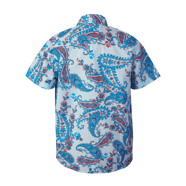 BLUE & RED FLORAL S/S SHIRT