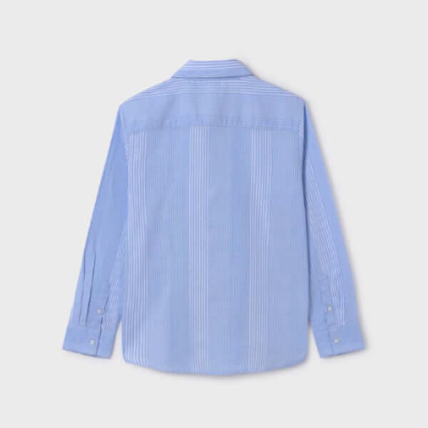 LIGHT BLUE OXFORD STRIPES L/S SHIRT