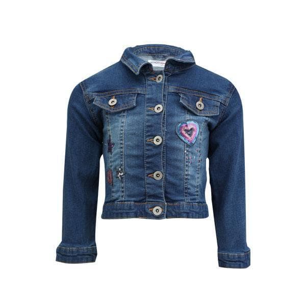 BLUE L/S DENIM JACKET WITH BADGES