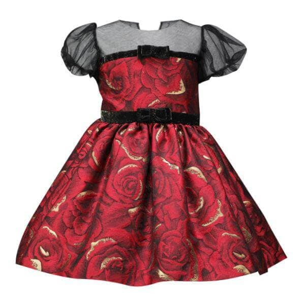 WINE DAMASK DRESS