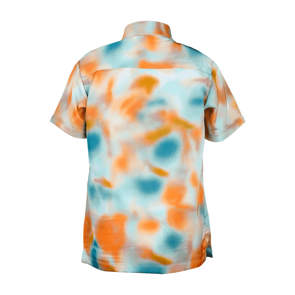 ORANGE & GREEN S/S SILK CUBAN SHIRT & SHORT SET