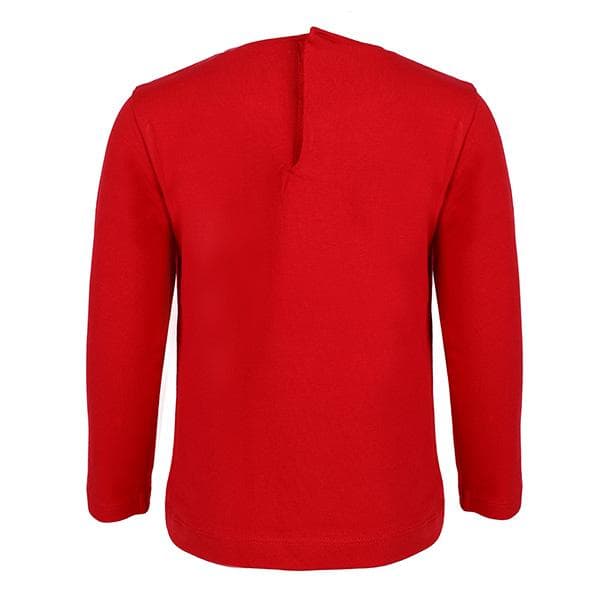 RED L/S FLORAL PRINT T-SHIRT