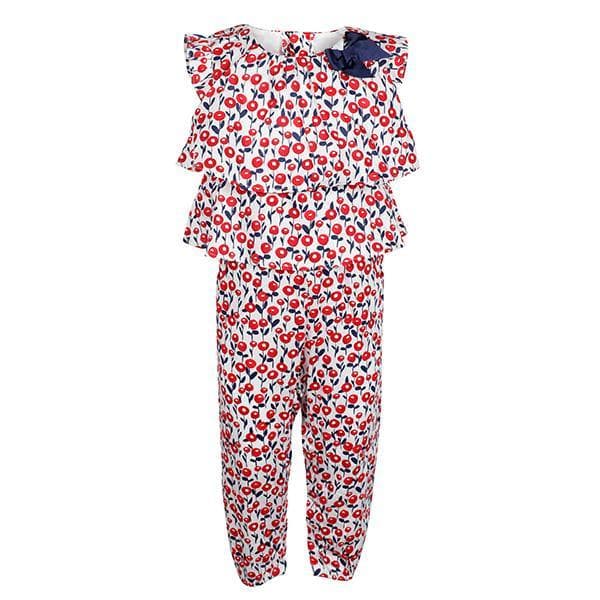 RED LONG PRINTED JUMPSUIT