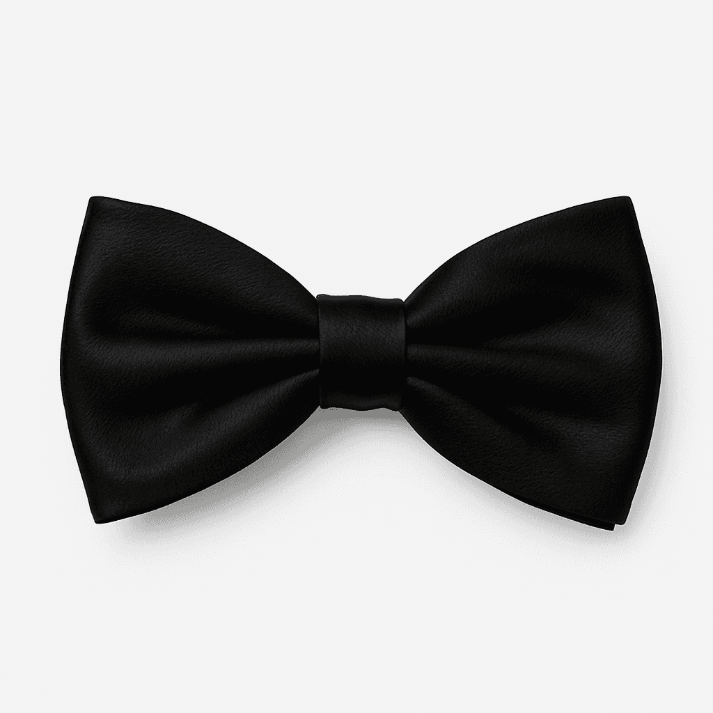 BLACK SATIN BOW-TIE