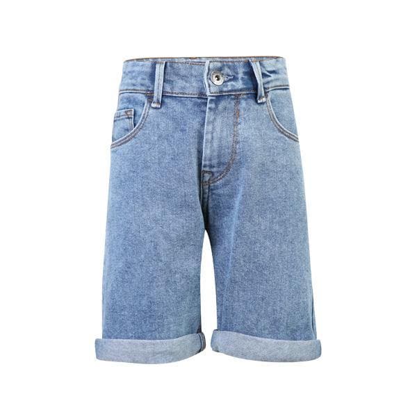 DENIM BLUE BOYS TURN UP SHORTS