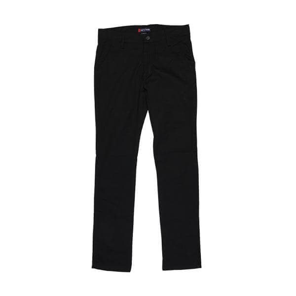 BLACK BASIC CHINOS TROUSERS