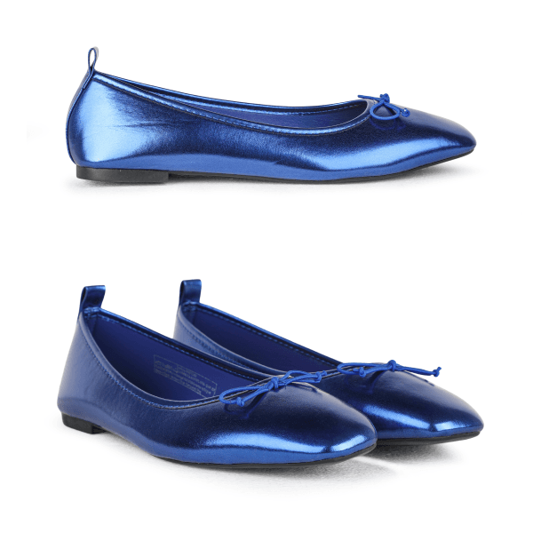 ROYAL/BLUE SHINNING METALLIC BALLERINA