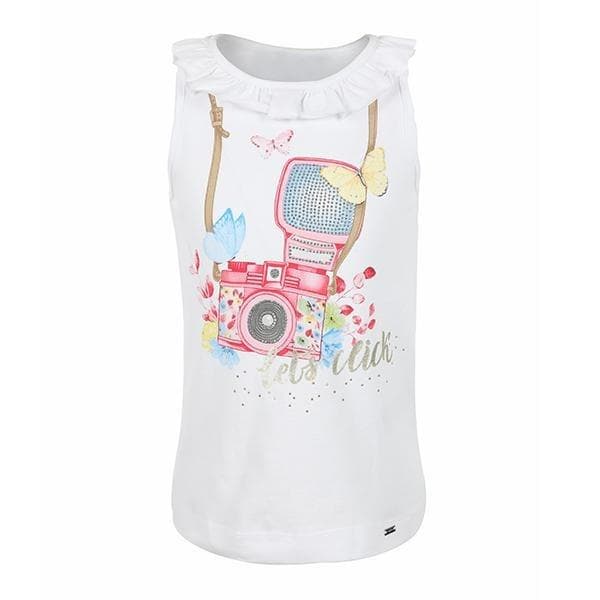 WHITE/PETUNIA COTTON T-SHIRT Image