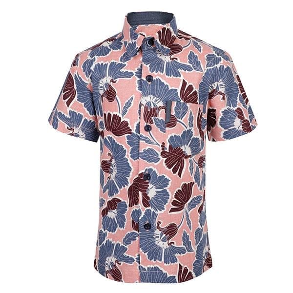 CORAL S/S FLORAL PRINT SHIRT