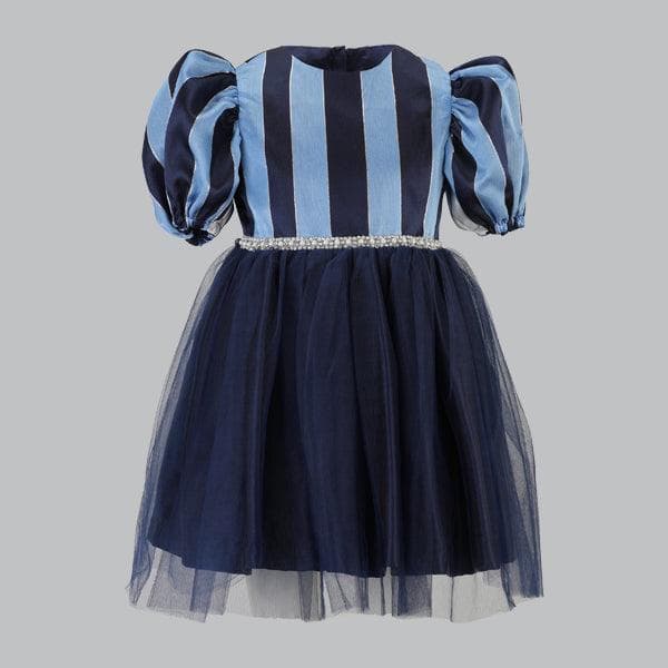 DAMASK DRESS WITH HAIRBOW