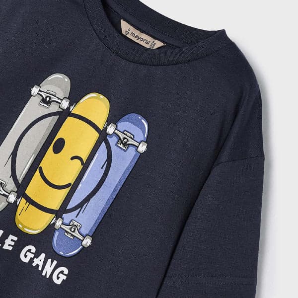 NAVY BLUE L/S ROUND NECK TSHIRT