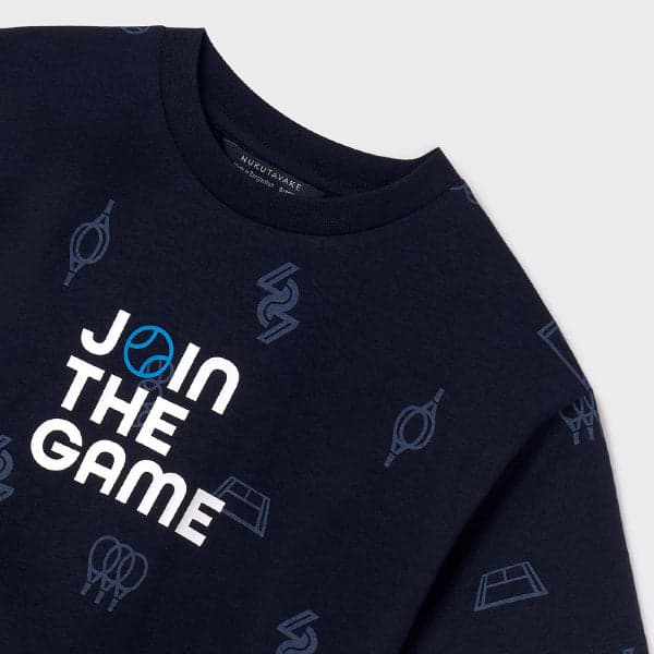 NAVY BLUE PRINT S/S TSHIRT