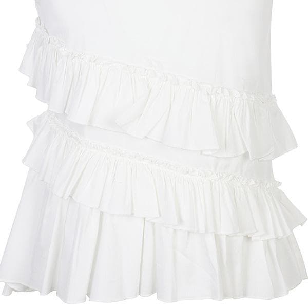 WHITE SLEEVELESS BLOUSE