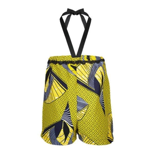 YELLOW ANKARA PRINT PLAYSUIT