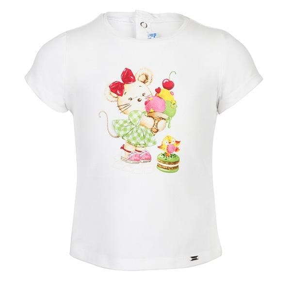 WHITE/GREEN S/S MICE T-SHIRT