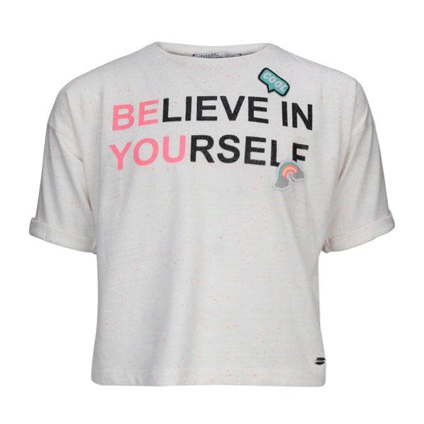 WHITE 3/4 SLEEVE COTTON TSHIRT